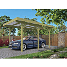 Tuindeco | Carport Enkel/Aanbouw 500 x 300 met PVC Dakplaten | Groen Geïmpregneerd