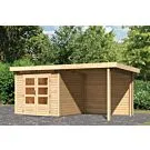 Woodfeeling | Tuinhuis Kandern 3 met Overkapping 2,35 en Achterwand | Onbehandeld