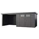 Telluria | Tuinhuis Classico 3024 met Overkapping Lounge Small | Links | Antraciet
