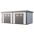 Telluria | Tuinhuis Duo 3336 | Wit-Antraciet