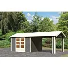 Karibu | Tuinhuis Theres 7 met 1 Aanbouw | Terragrijs
