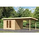 Karibu | Tuinhuis Radeburg 1 met Overkapping 3,3 | Onbehandeld