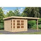 Karibu | Tuinhuis Kastorf 6 met Overkapping 2,6 | Onbehandeld