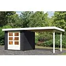 Woodfeeling | Tuinhuis Bastrup 2 met Overkapping 3,0 | Antraciet