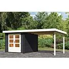 Woodfeeling | Tuinhuis Bastrup 4 met Overkapping 3,0 | Antraciet