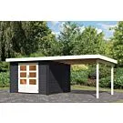 Woodfeeling | Tuinhuis Bastrup 5 met Overkapping 3,0 | Antraciet