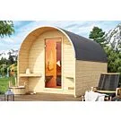 Karibu | Fasshaus 3 Barrelsauna | Biokachel 9 kW Externe Bediening