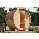 Karibu | Barrelsauna 1 | Kachel 9 kW Geïntegreerde Bediening