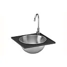 OneQ | Wet Black | Built-in Wasbak Zwart