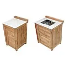 Passion Grills | Buitenkeuken Module Milano | Opstelling 01 | Albastro Cream