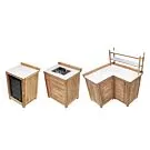 Passion Grills | Buitenkeuken Module Milano | Opstelling 08 | Albastro Cream