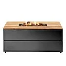 Cosi | Vuurhaard Cosipure 120 | Black Frame | Teak Top