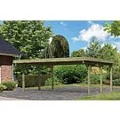 Karibu | Dubbele Carport Classic 1 | Variant A met Stalen Dakplaten