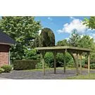 Karibu | Enkele Carport Classic 1 | Variant B met Stalen Dakplaten