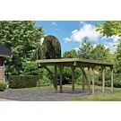 Karibu | Enkele Carport Classic 2 | Variant C met PVC Dakplaten