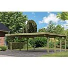 Karibu | Dubbele Carport Classic 2 | Variant A met PVC Dakplaten