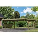 Karibu | Dubbele Carport Classic 2 | Variant B met PVC Dakplaten