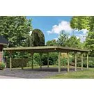 Karibu | Dubbele Carport Classic 3 | Variant A met PVC Dakplaten