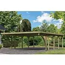 Karibu | Dubbele Carport Classic 3 | Variant C met PVC Dakplaten