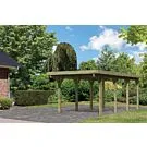 Karibu | Enkele Carport Classic 2 | Variant A met Stalen Dakplaten