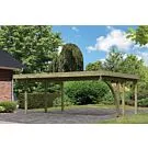 Karibu | Dubbele Carport Classic 1 | Variant B met Stalen Dakplaten