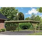 Karibu | Dubbele Carport Classic 1 | Variant C met Stalen Dakplaten