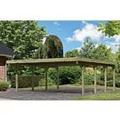 Karibu | Dubbele Carport Classic 2 | Variant A met Stalen Dakplaten