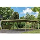 Karibu | Dubbele Carport Classic 3 | Variant A met Stalen Dakplaten