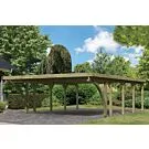 Karibu | Dubbele Carport Classic 3 | Variant C met Stalen Dakplaten