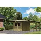 Karibu | Dubbele Carport Eco 2 met Berging Middelgroot | Variant A
