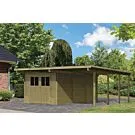Karibu | Dubbele Carport Eco 2 met Berging Groot | Variant A