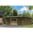 Karibu | Dubbele Carport Eco 2 met Berging Middelgroot | Variant B