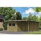 Karibu | Dubbele Carport Eco 2 met Berging Groot | Variant B