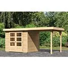 Woodfeeling | Tuinhuis Askola 3 met Overkapping 2,4 | Onbehandeld
