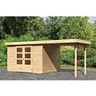 Woodfeeling | Tuinhuis Askola 5 met Overkapping 2,4 | Onbehandeld