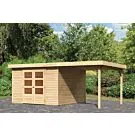 Woodfeeling | Tuinhuis Askola 6 met Overkapping 2,4 | Onbehandeld