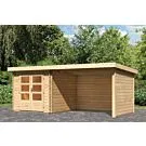 Woodfeeling | Tuinhuis Bastrup 4 met Overkapping 3,0, Zij- en Achterwand
