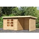 Woodfeeling | Tuinhuis Bastrup 3 met Overkapping 2,0, Zij- en Achterwand