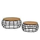 Apple Bee | Koffietafelset Pure Ø70 x 35 cm & Ø55 x 30 cm | Black Grey