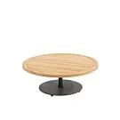 4 Seasons Outdoor | Koffietafel Volta Teak Ø80 cm x 30(h) cm | Antraciet