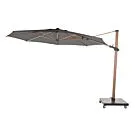 4 Seasons Outdoor | Parasol Siesta Premium Ø350 cm| Antraciet-Houtlook