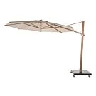 4 Seasons Outdoor | Parasol Siesta Premium Ø350 cm| Zand-Houtlook