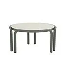 Apple Bee | Koffietafel Lugano Ø79,5 cm | Sintered Stone Travetino White