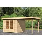 Woodfeeling | Tuinhuis Askola 3,5 met Overkapping 2,4 | Onbehandeld