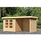 Woodfeeling | Tuinhuis Askola 2 met Overkapping 2,4, Zij- en Achterwand | Onbehandeld