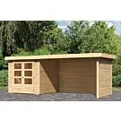 Woodfeeling | Tuinhuis Askola 2 met Overkapping 2,8, Zij- en Achterwand | Onbehandeld