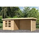 Woodfeeling | Tuinhuis Askola 3 met Overkapping 2,8, Zij- en Achterwand | Onbehandeld