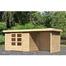 Woodfeeling | Tuinhuis Askola 4 met Overkapping 2,4, Zij- en Achterwand | Onbehandeld