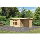 Woodfeeling | Tuinhuis Askola 5 met Overkapping 2,8, Zij- en Achterwand | Onbehandeld