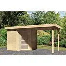 Woodfeeling | Tuinhuis Schwandorf 3 met Overkapping 2,4 | Onbehandeld